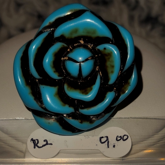 Turquoise blue ring size 7 - Picture 3 of 3